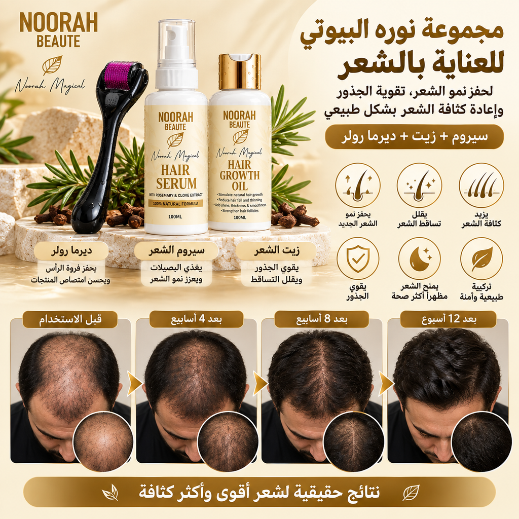 Noorah Beaute 3-Piece EXTREME Hair Growth Set