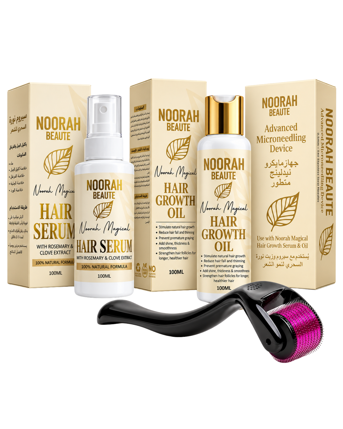 Noorah Beaute three-piece hair growth bundle